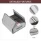 4-Pack Foldable Fabric Storage Boxes, Closet Organizer Bins with Handles (Grey)